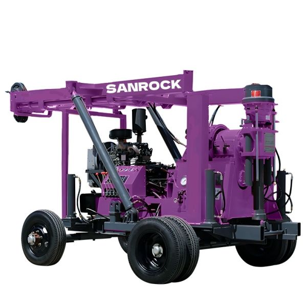 Hydraulic Diamond Core Drilling Rig 600m Depth Geological Exploration Trailer Mounted Core Drilling Machine