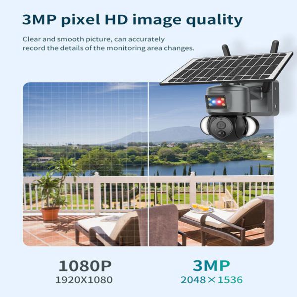 WiFi IP Network Solar Panel Security Camera HD 4MP 4G For Outdoor