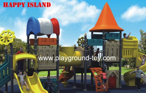 Orange Brown Green  Outdoor Playground Equipments For Kids Imported LLDPE