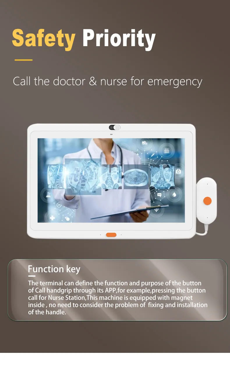 Wall-Mounted 13.3inch Android Tablet Nurse Call System for Medical Hospital Patient Care
