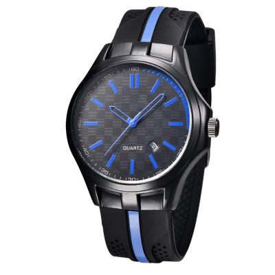 Men's Silicone Wrist Watches , Stainless steel Caseback  Waterproof  Alloy Wrist Watches , OEM Men Watch