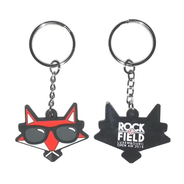 Customized Key Holder Ring Souvenir Animal Shape Embossing Printing