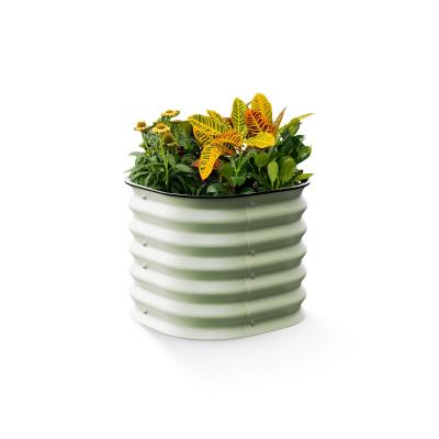 Corrosion Resistance Galvanized Metal Planter Box Light Green 24D*24W*17H