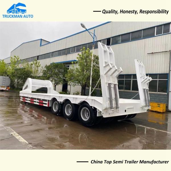 3 Line 6 Axle 80 Tons Lowboy Low Bed Semi Trailer Heavy Duty