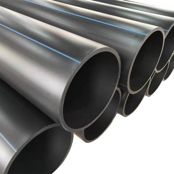 Drainage et eaux d'égout PE100 noir de tuyau d'approvisionnement en eau de HDPE de matière première