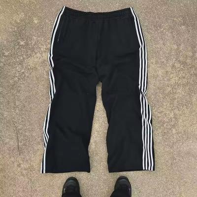 360Gsm 400Gsm French Terry Sweatpants with Custom Stripes and Flare Stacked Baggy Style