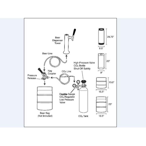 Pressure Preservation Carbon Dioxide Beer Making Machine Beer Keg Fridge