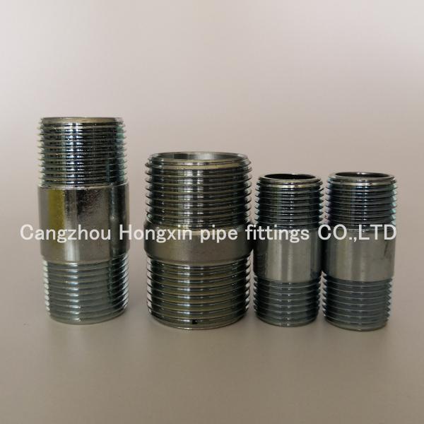 ANSI B 16.9 Galvanized carbon steel pipe fittings BSP  NPT Thread pipe nipple