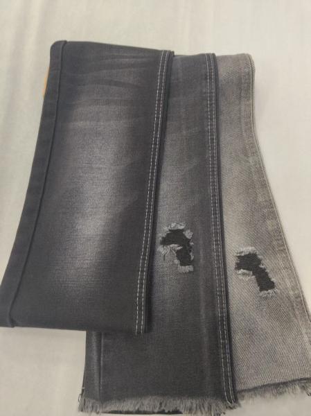 13oz No elastic  Cotton Polyester Rayon BLACK/BLACK 180cm Denim fabric  8x6 JSD3218A