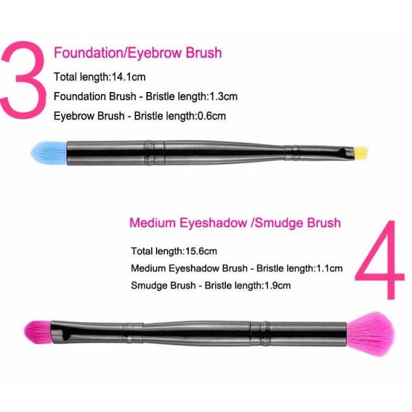 Веган Таклон двойного подарка щетки макияжа конца выдвиженческого установленный с случаем щетки