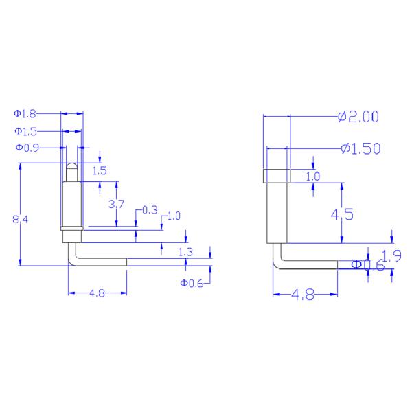 6Pin Germany Adapter Connector Magnetic spring loaded pin Usb Connector Magnetic spring loaded pin Cable Connector