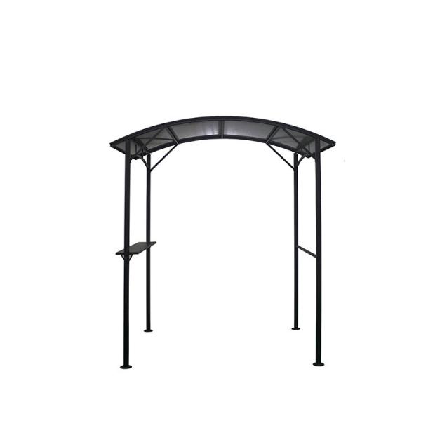 Hardtop BBQ Gazebo Outdoor Pavilion Tent Four-Corner Roof Pavilion with Hardtop