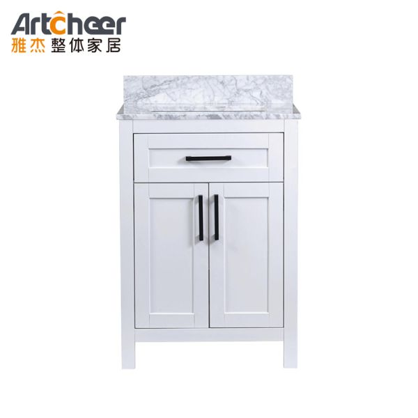 Solid Wood Door Bathroom Vanity with Custom Size and Water Resistant Finish