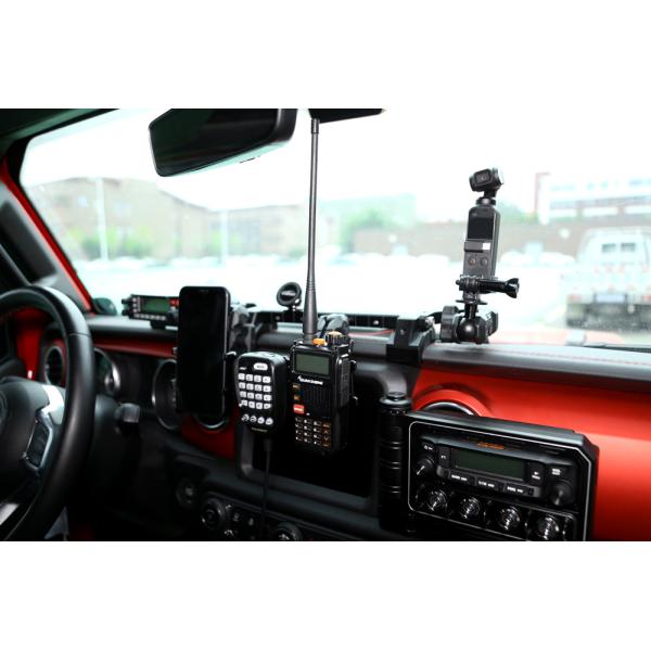 Black Anodizing Aluminum Guide Rail for Jeep Wrangler JL on Dashboard Fitting Position
