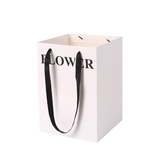 Sacs en papier fleuris écologiques avec poignée pour bouquets et cadeaux