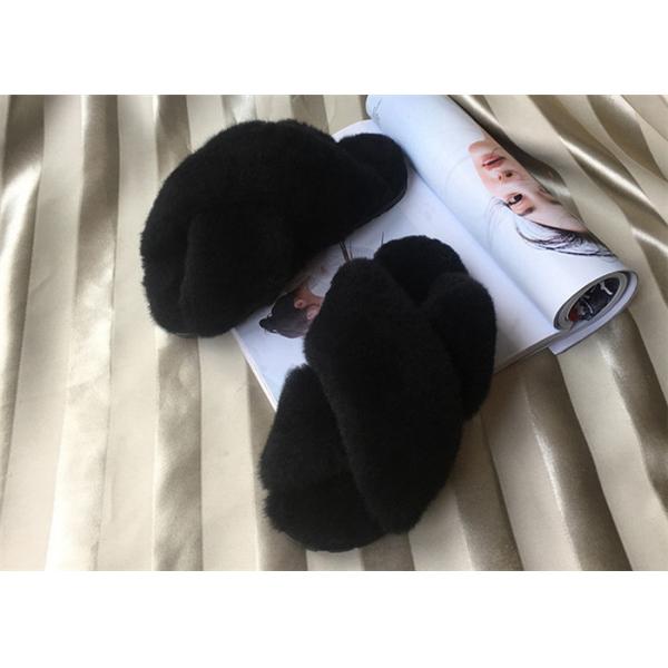 Дамы Ламбскин тапочек шерстей овец устрашают кожаные тапочки с шерстями овчины
