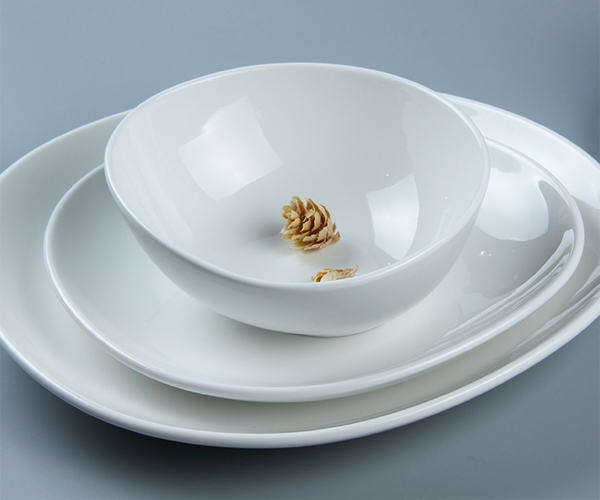 chip resistant 16 Pieces Plates Bowl Cup White Ceramic Dinnerware Sets