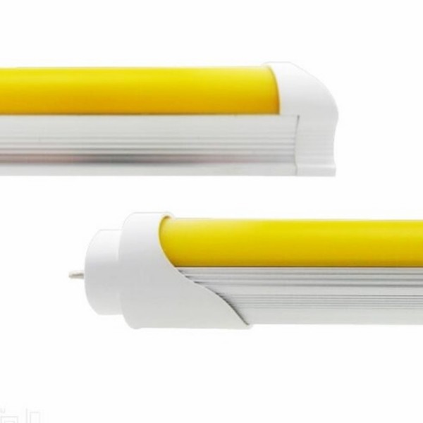 Anti UV T8 LED Tube Light 18W 4FT Industrial Yellow Light Frosted / Clear PC Cover