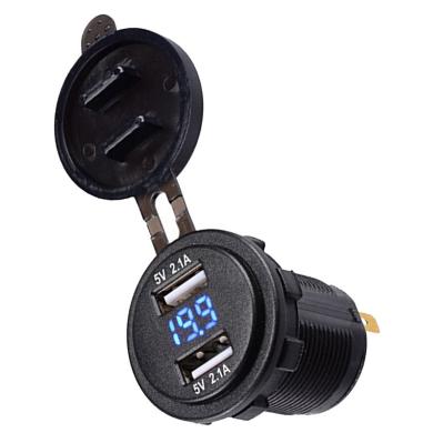 Adaptador de cargador rápido para coche USB dual QC3.0