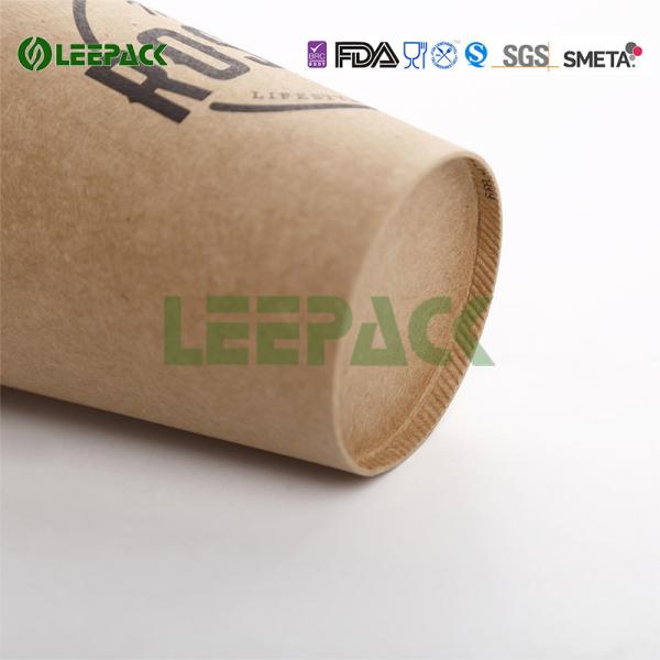 10 oz Eco Friendly  Custom Disposable Kraft Coffee Paper Cups fully HD Printing Wholesale hot drink paper cup with lids