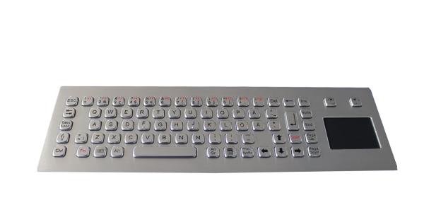 Panel Mount IP67 Dynamic Washable Vandal Proof Stainless Steel Industrial Keyboard