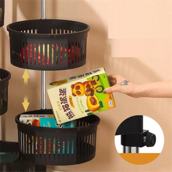 Sustainable Kitchen Storage 3/4/5 Layers Rotating Vegetable Shelving for a Greener Home