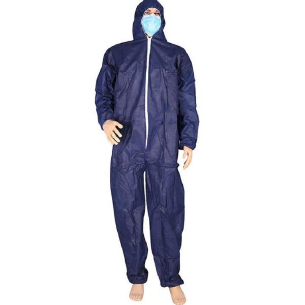 Protective Medical Non Woven Disposable Coverall With Hood Elastic Cuffs