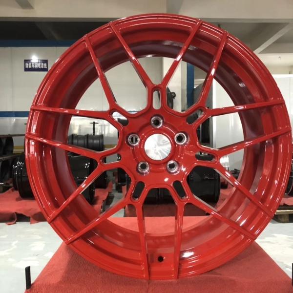 18'' 19'' 20'' 21'' 22 InchRed Colour polished  Monoblock Forged Alloy Wheels Rims For Luxury Car