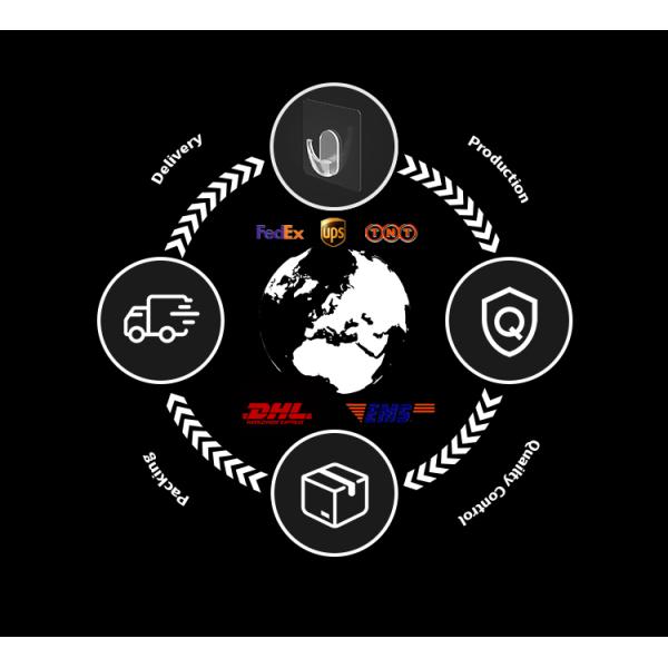 WGO Self Adhesive PC clear coat hook Heavy Duty For Hanging Coat Towel Kitchen Bathroom Waterproof Rustproof