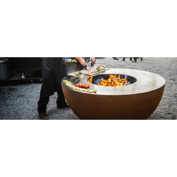 Corten Steel Garden Antique Fire Pit Rust BBQ Pit 31.5