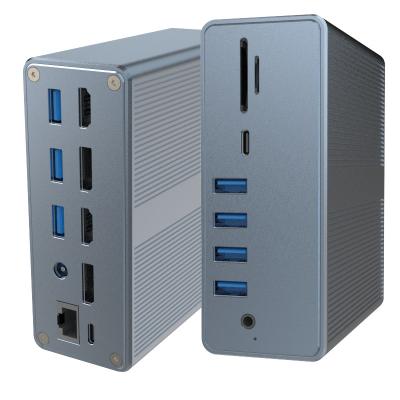 4k Thunderbolt 3 Docking Station Macbook Pro USB C Laptop Dual Monitor 18 em 1 Laptop Dock para MacBook