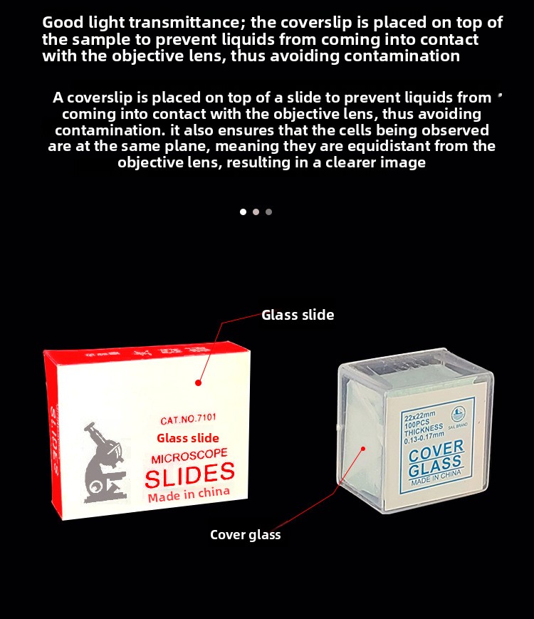 Frosted Surfaces Slides 7101 7105 Coverslips Microscope Glass Slides Polished Non-Chemically