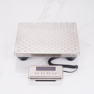 Balance de colis rechargeable en acier inoxydable 300 * 300 * 55mm, balance de plateforme industrielle 200 kg pour le transport précis de colis