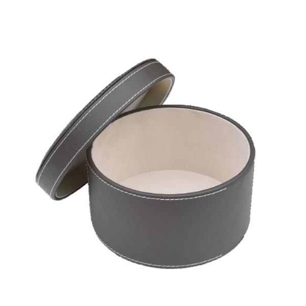 Caja de almacenamiento redonda decorativa con tapa, caja de almacenamiento para armario, 202x107mm, elegante