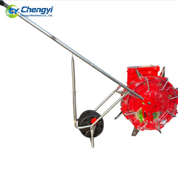 Reinforced Metal Hand Push Seeder Sowing Tool Stable Efficient Planting For Farmland Garden