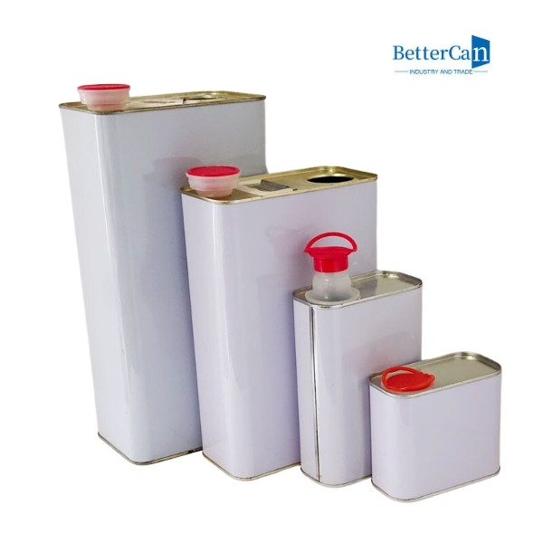 Квадратный контейнер масла олова жестяной коробки 20L Tinplate с крышкой давления