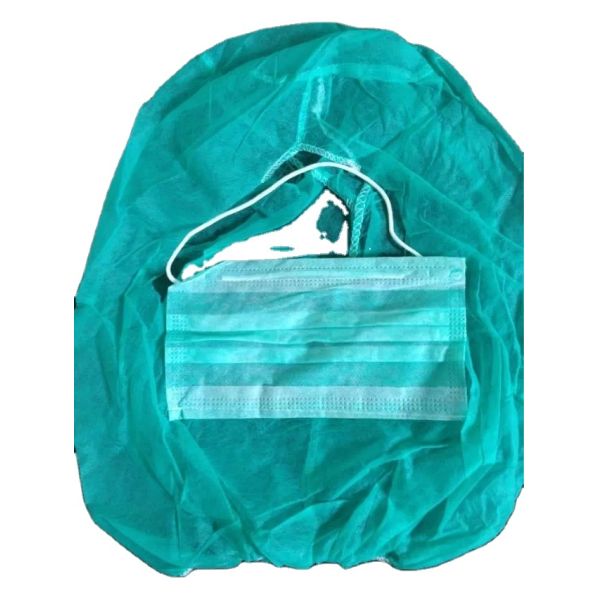 Disposable Balaclava Hood With Face Mask Dustproof Space Cap PP Astro Hood Bouffant Cap Hair Net Head Cover Spray Hats