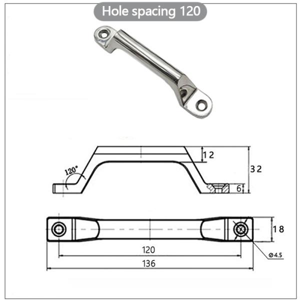 96x18x20mm Stainless Steel Cabinet Door Handles