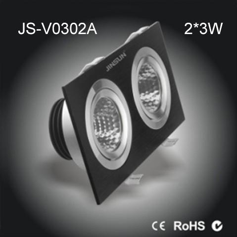hot sale factory price led wall light 2*3W two head square citizen COB led grill light