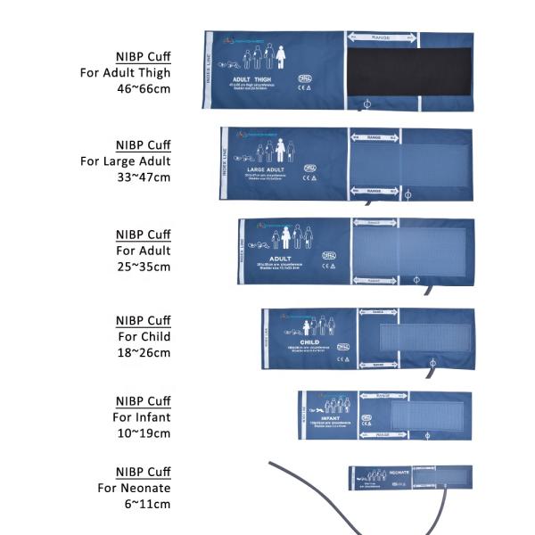Air Bladder Adult NIBP Cuff Neonate Blood Pressure Cuff Tpu Hose Neonate Blood Pressure Cuff