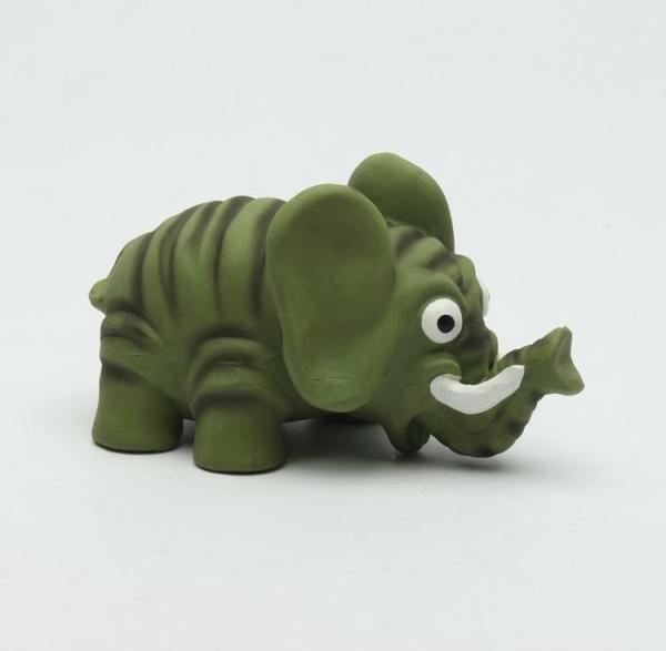 Lovely Stuffed Rubber Elephant Dog Toy Customized Size ODM Services