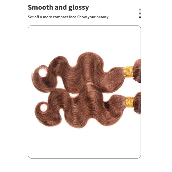 OEM Hand Sewing Colored Human Hair Extensions Color 30 Hair Bundles