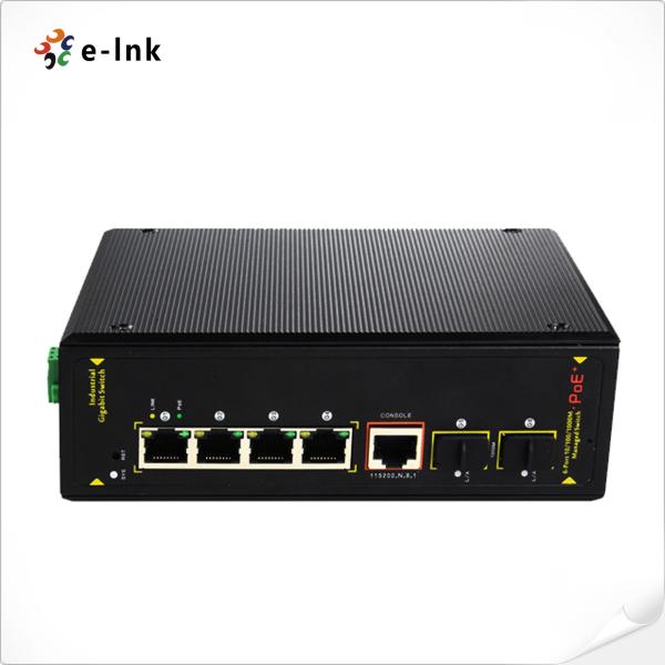 Установка рельса DIN наивысшей мощности переключателя 4X60W IEEE802.3af/At промышленная автономная Poe