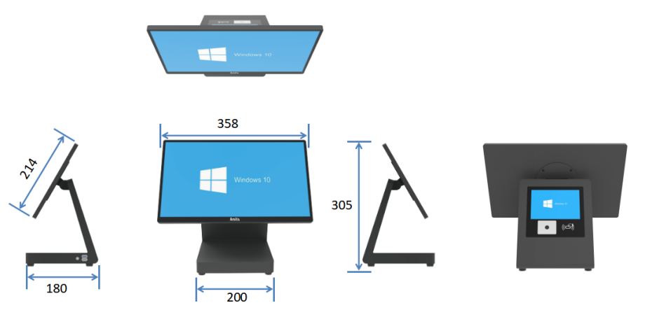 All In One Slim Android POS Terminal Integrated Printer For Retail Hospitality