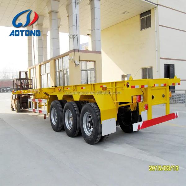 20ft 40ft 44ft 45ft Container Transport Skeleton Chassis Truck Trailer for Philippines