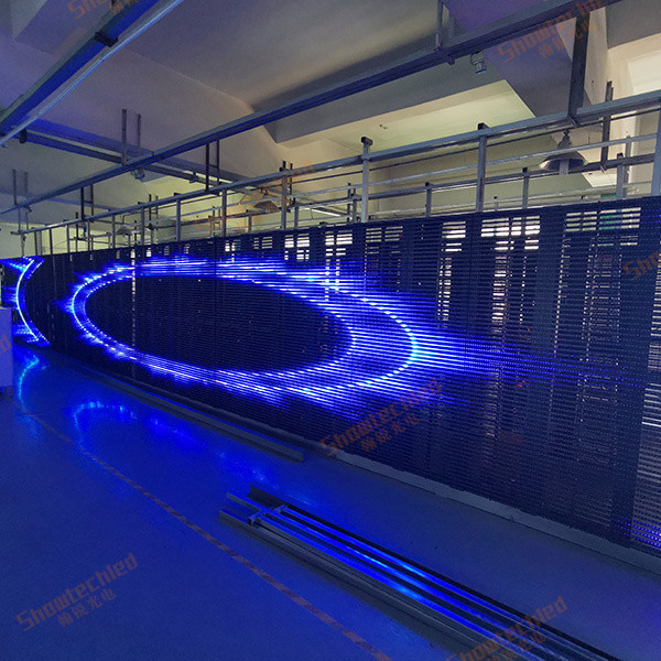 Экрана занавеса сетки СИД P15 31 12000cd/2 СИД гибкого на открытом воздухе видит