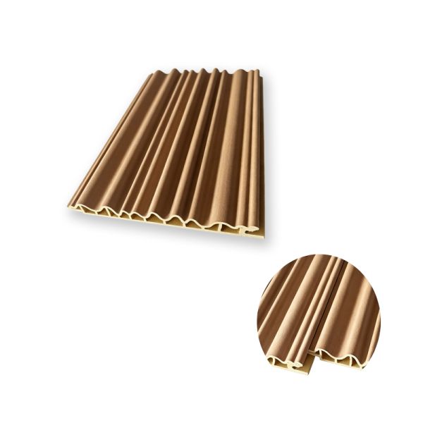 Waterproof Corrugated 3D Slat PVC Fluted Wall Panels 158x14mm Interior Decor Cladding for TV Background Walls