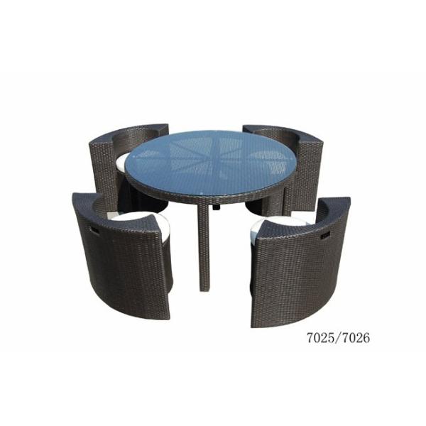Water-proof Sun-proof Alu Frame Patio Rattan Outdoor Table and Chair Set Custom Modern Hospitality Set