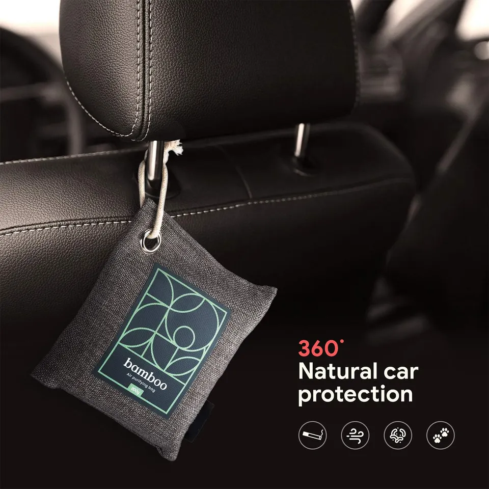200g Activated Bamboo Charcoal Air Purifying Bag for Home Office Car Hotel Odor Absorption