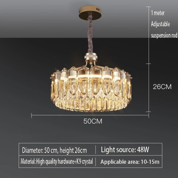 Led Light Bedroom Lamps Ceiling Modern Luxury Crystal Lamp Villa Living Room Pendant Light (WH-CY-270)
